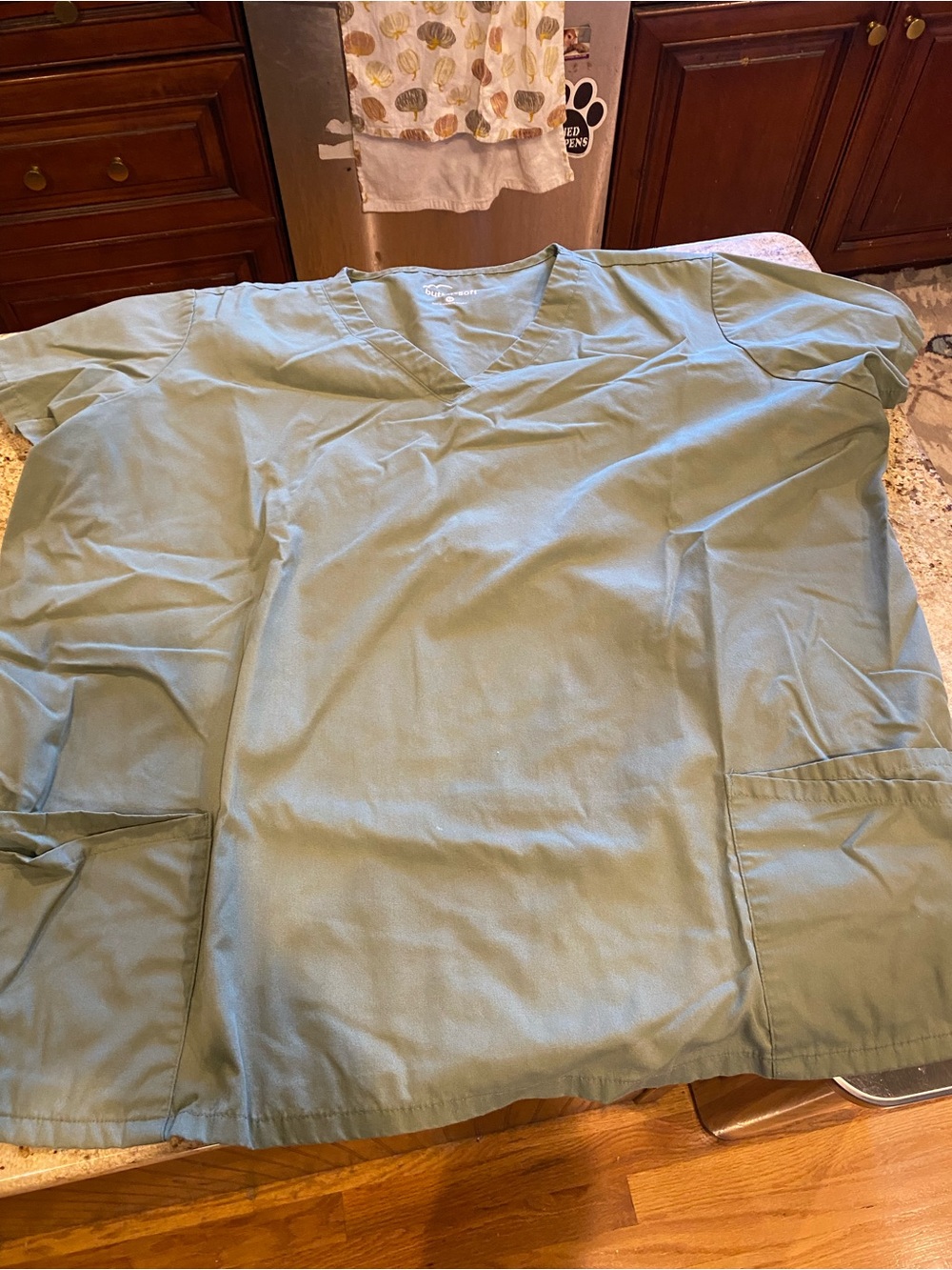 UA scrub top sage green size 3X